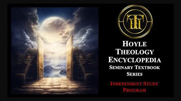 Promotional image of the Hoyle Theology Encyclopedia, a comprehensive series to biblical studies.