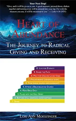 Cover of “heart of Abundance: The Journey to Radical Giving and Receiving” featuring title and author.